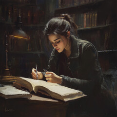 person reading a book