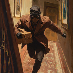burglar with a gun