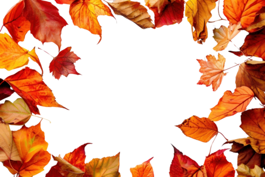 PNG Frame Of Autumn Leaves backgrounds autumn leaves.