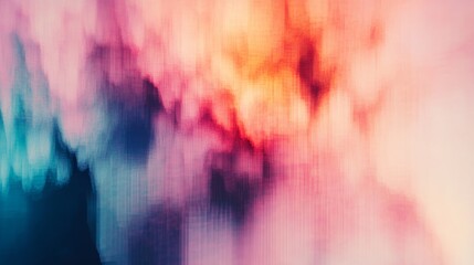 Colorful abstract cloud formation mixing vibrant hues in a dreamy sky at twilight