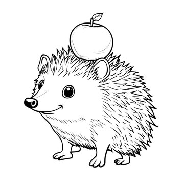 Igel transparent ausmalen Clipart