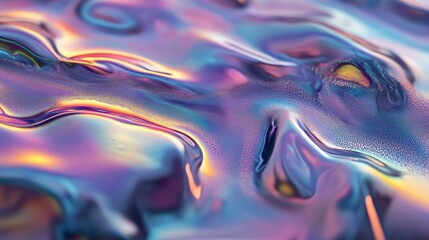 Naklejka premium A close-up of a colorful abstract surface reflecting light in various shades during daylight hours