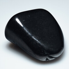 Elegant Shungite Gemstone on Pristine White Background
