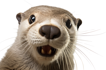 PNG Selfie two otter wildlife animal mammal.