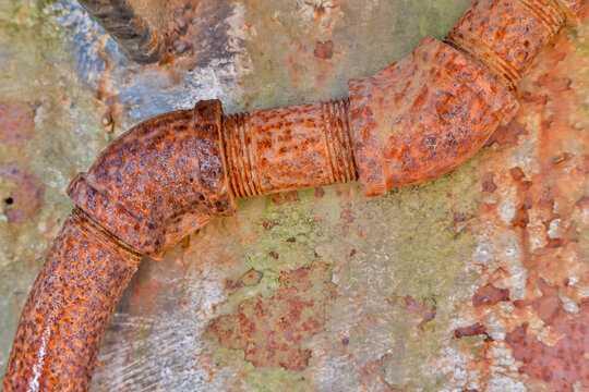 USA, Oregon, Tillamook. Old rusted vehicle close-ups with peeling paint truck details