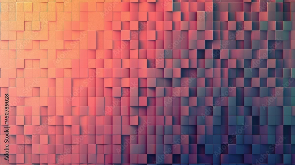 Poster textured abstract pattern showcasing vibrant colors in a pixelated design, perfect for modern backgr
