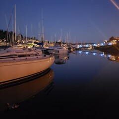 boats at night