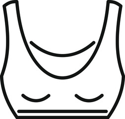 This icon of a sports bra is perfect for representing an active lifestyle and promoting fitness