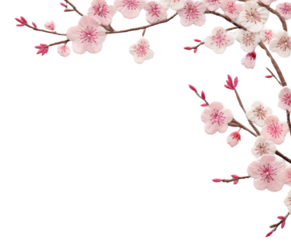 PNG Upper frame border with little cherry blossom backgrounds pattern flower.