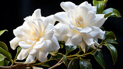 Fototapeta premium A single Gardenia Jasmin ides flower very close view