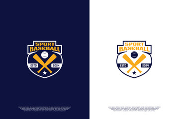 Baseball emblem logo design for team sport