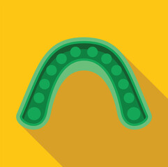 Green mouth guard is a protective equipment used during sports to prevent dental injuries