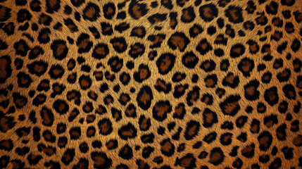 Fototapeta premium A richly detailed seamless pattern featuring the distinctive texture and spotted design of leopard fur, evoking the wild and untamed nature of the jungle. Suitable for children’s book illustrations or