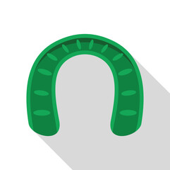 Green mouth guard protecting teeth, designed for boxing or other contact sports