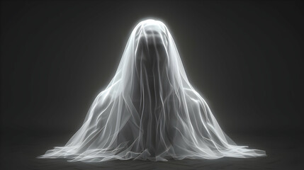 Halloween Ghost Transparent Background. Spirit
