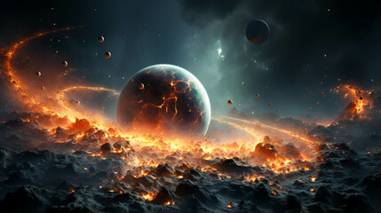 A solar system planet