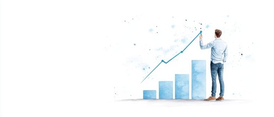 A professional confidently marking a milestone on a large progress chart, representing the steady evolution of their career towards victory and target achievements