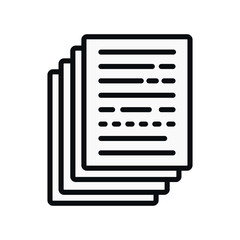 Document Icon, symbol, and vector, Can be used for web, print, and mobile