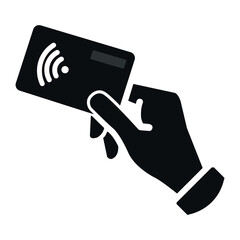 Hand With Payment Card Icon, symbol, and vector, Can be used for web, print, and mobile