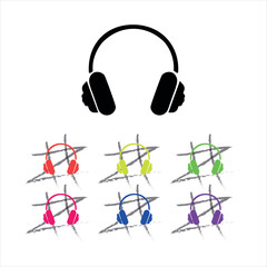 Headphone Icon Vector Art symbol, and vector, Can be used for web, print, and mobile