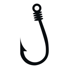 Hook Icon, symbol, and vector, Can be used for web, print, and mobile