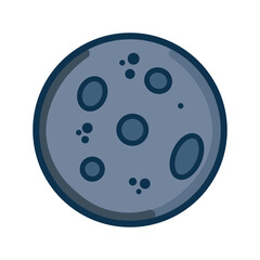 Moon Icon, Cartoon symbol, and vector, Can be used for web, print, and mobile