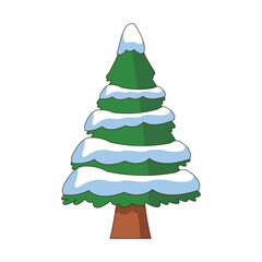 christmas tree cartoon symbol, and vector, Can be used for web, print, and mobile