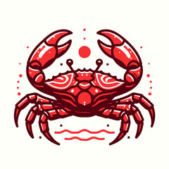 Illustration of a red crab