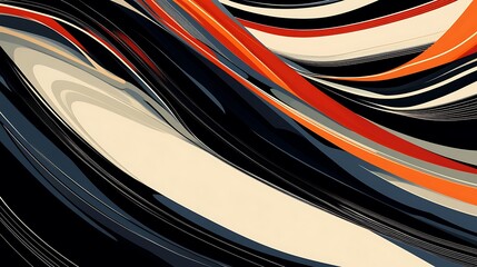 Abstract Background with Curved Lines and Vibrant Colors