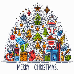 christmas tree with gifts