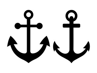 vector illustration of anchor on white background