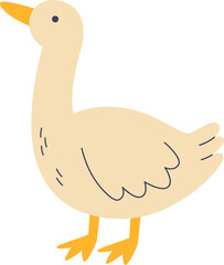 Standing Goose Hand Drawn