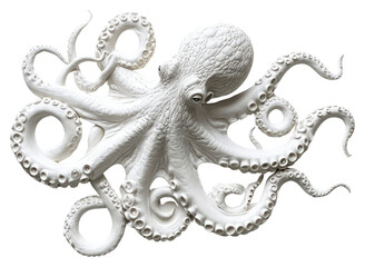 Obraz premium PNG Bas-relief octopus sculpture texture animal invertebrate accessories.