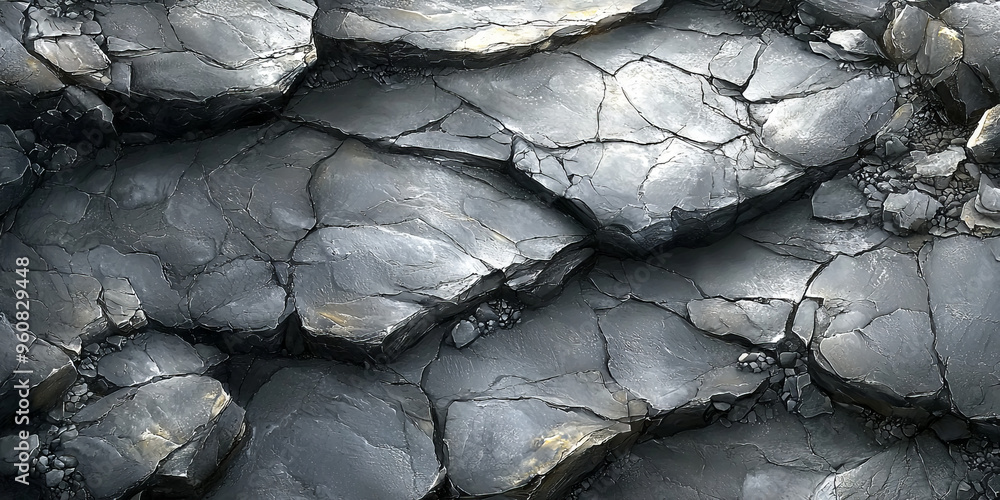 Canvas Prints Close-up of rough, cracked rock surface.