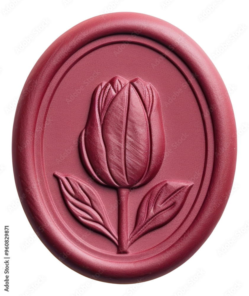 Canvas Prints PNG Tulip white background freshness wax seal.