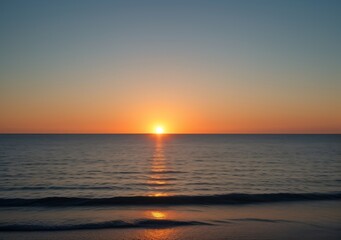 Obraz premium Sunset Over Calm Ocean Waves