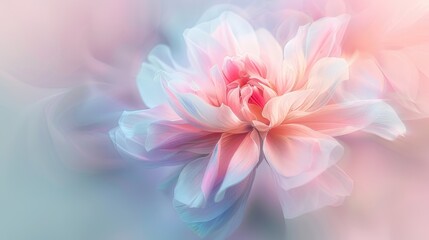 Soft pastel colored blurred style flower