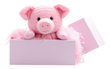 PNG Gift toy box pig.