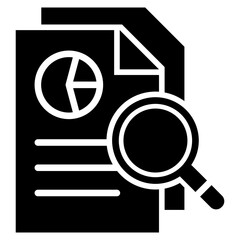 Research icon with glyph style	
