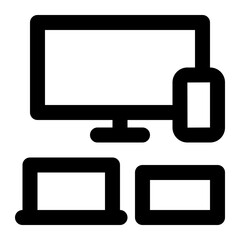 display devices, display, monitor, screen, information technology outline icon