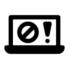 error, trouble, fault, information technology, computer outline icon