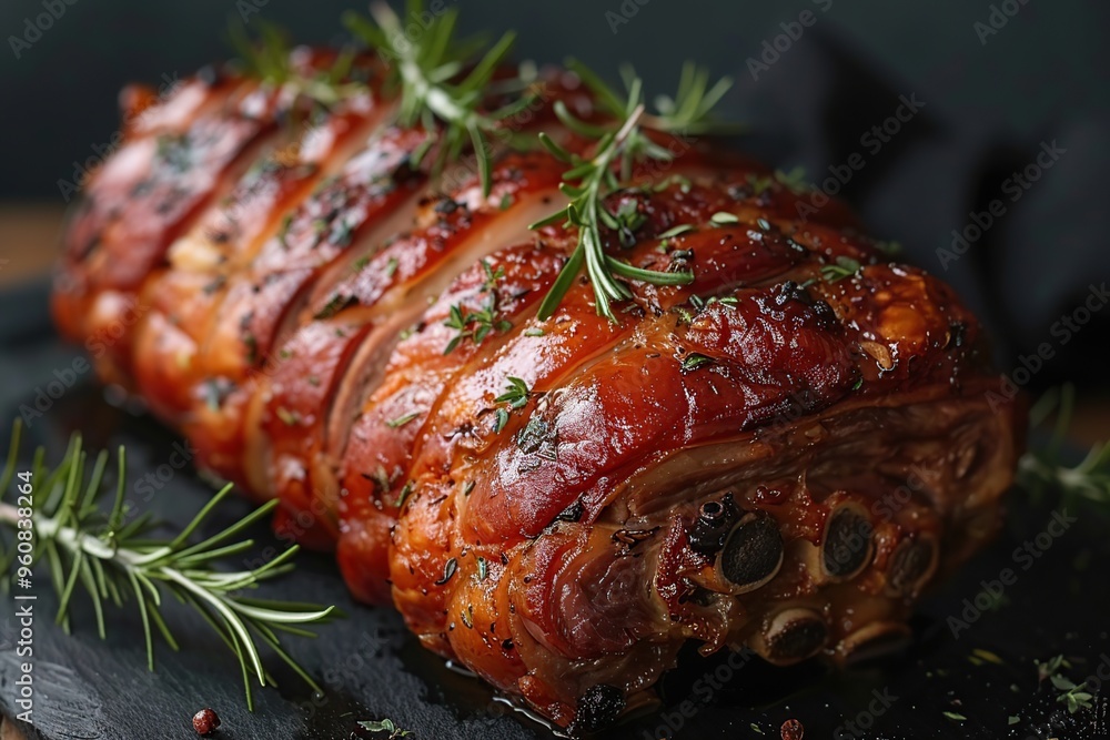 Wall mural Roasted Pork with Rosemary