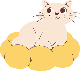 Cat Lying In Pet Bed