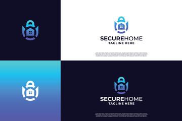 Modern home security logo design