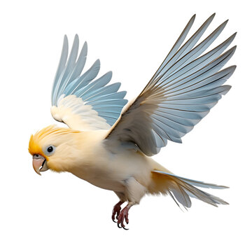 recommend clip art: A Cockatiel Gliding in the Sky - PNG