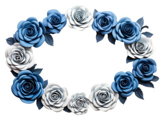 PNG Frame floral blue roses jewelry flower plant.