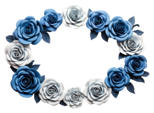 PNG Frame floral blue roses jewelry flower plant.