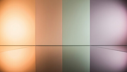 Orange, green, purple background