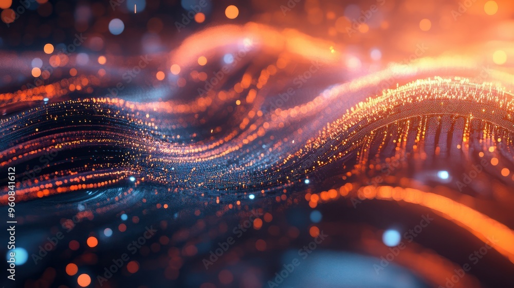 Poster an abstract technology background is a work of art that celebrates the beauty and complexity of tech