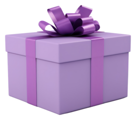 PNG Box ribbon purple gift.